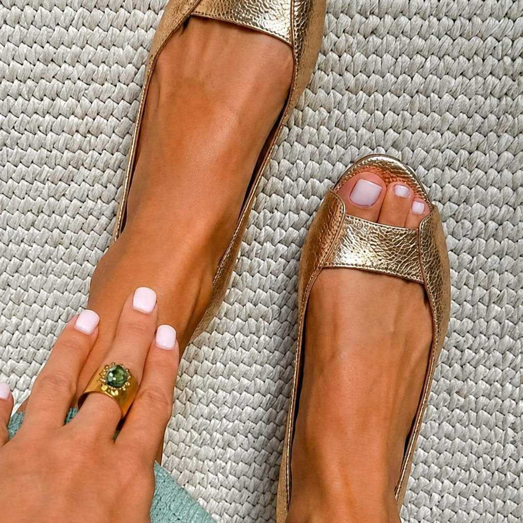 Adelina | Luxe Comfort Gouden Sandalen
