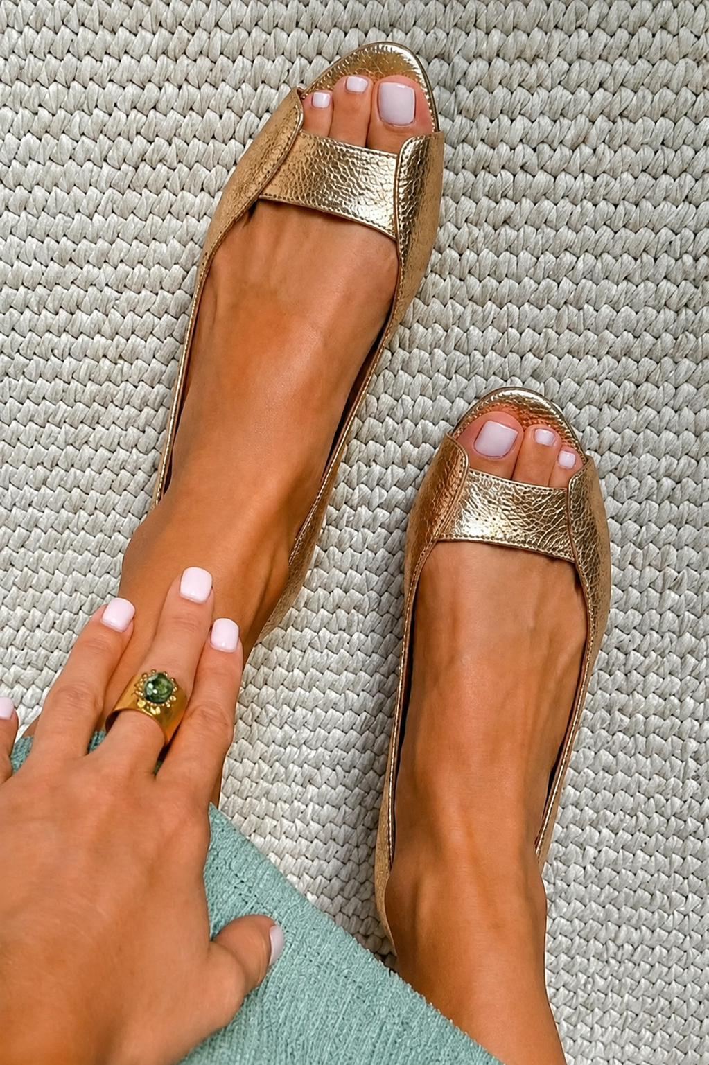 Adelina | Luxe Comfort Gouden Sandalen