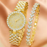 Luxe Radiance Gouden Horloge & Armband Set