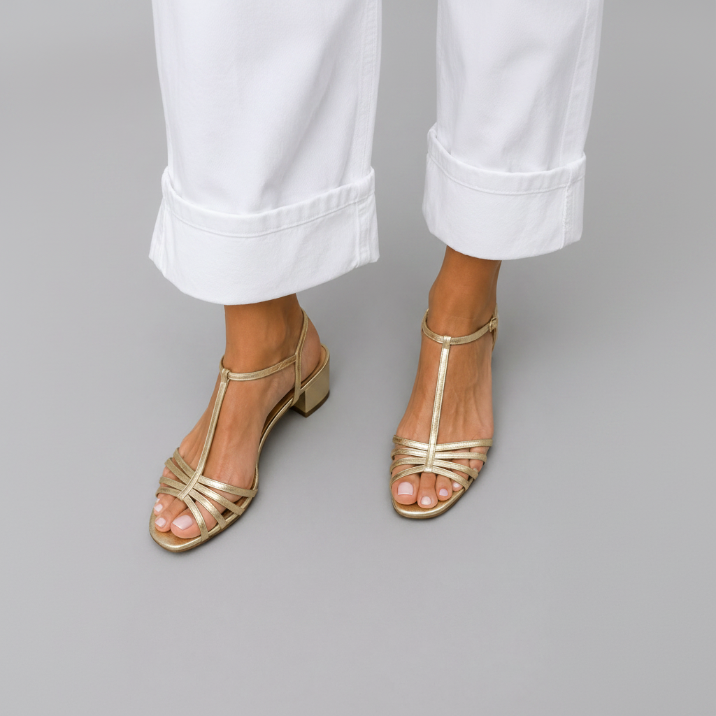Allegra | Elegante Gouden Sandalen voor Dagelijks Gebruik