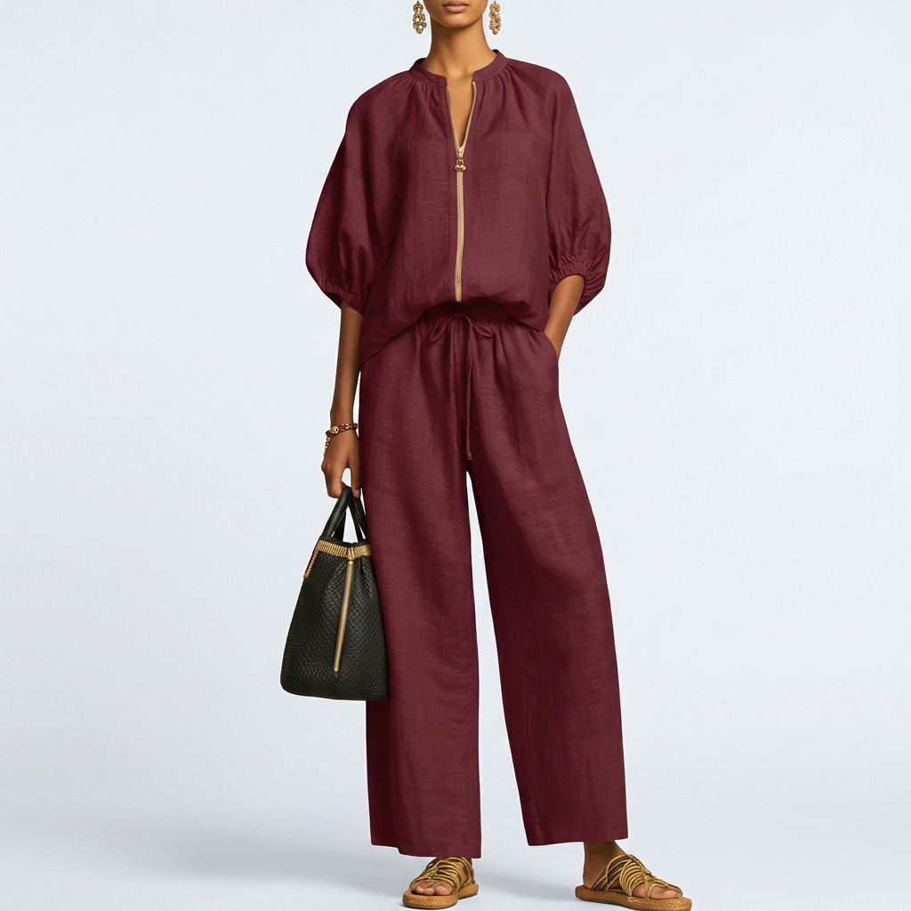 Henrietta | Set van Twee: Shirt en Wijde Broek