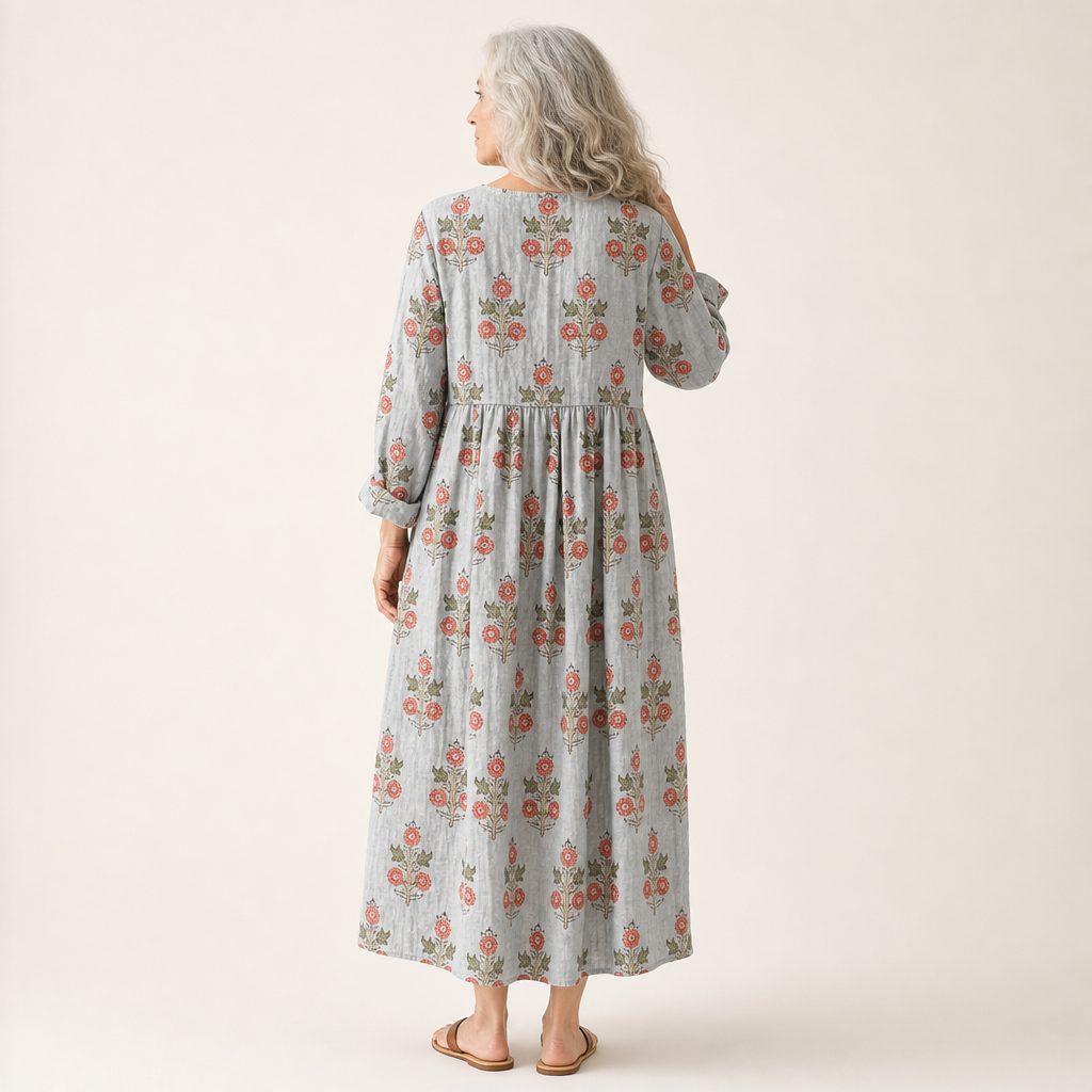 Chloé - Flatterende Gedrukte Zomerjurk