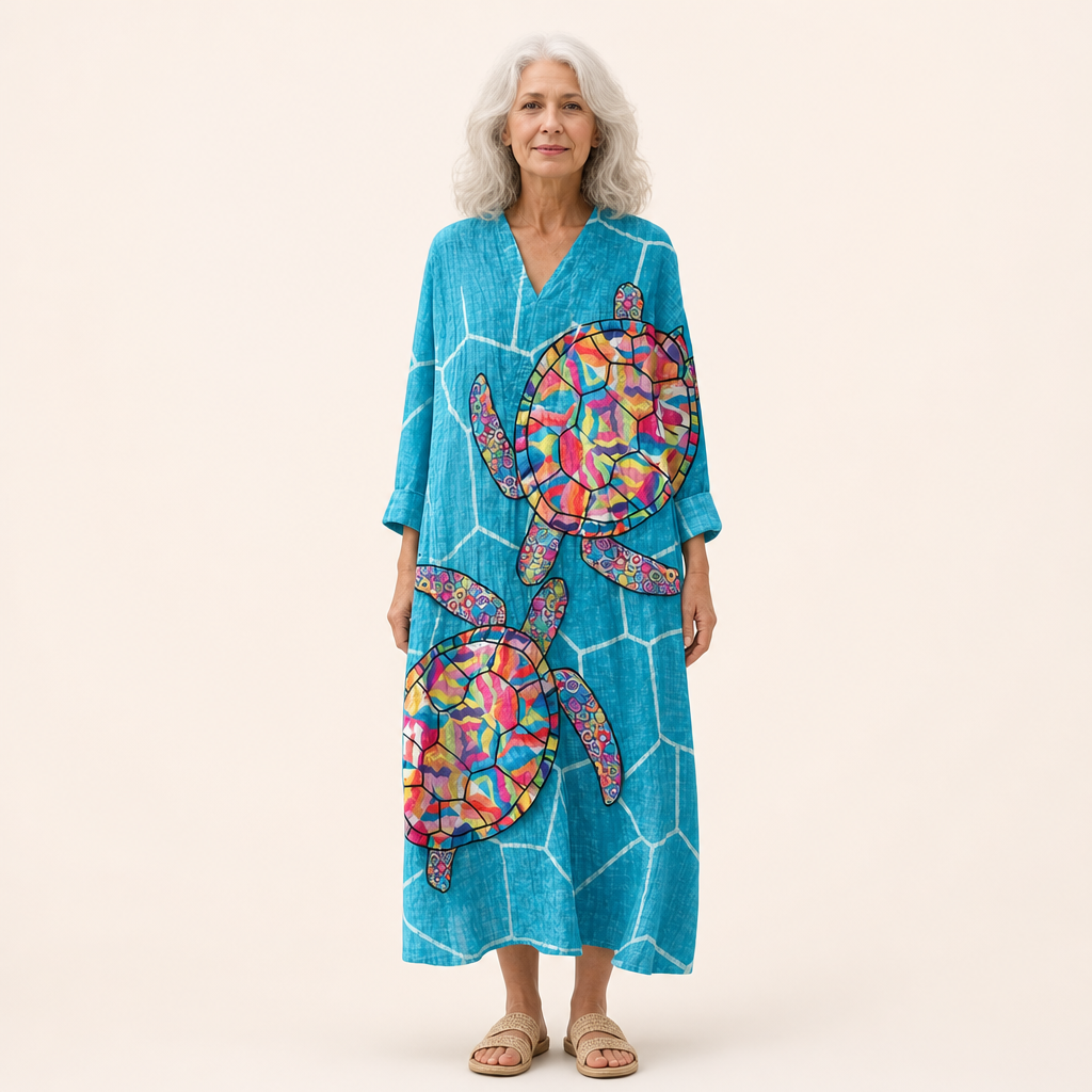 Éloïse - Flatterende Geprinte Zomerjurk