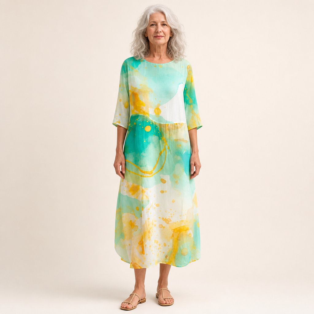 Mireille - Lange, vloeiende, chique en comfortabele jurk
