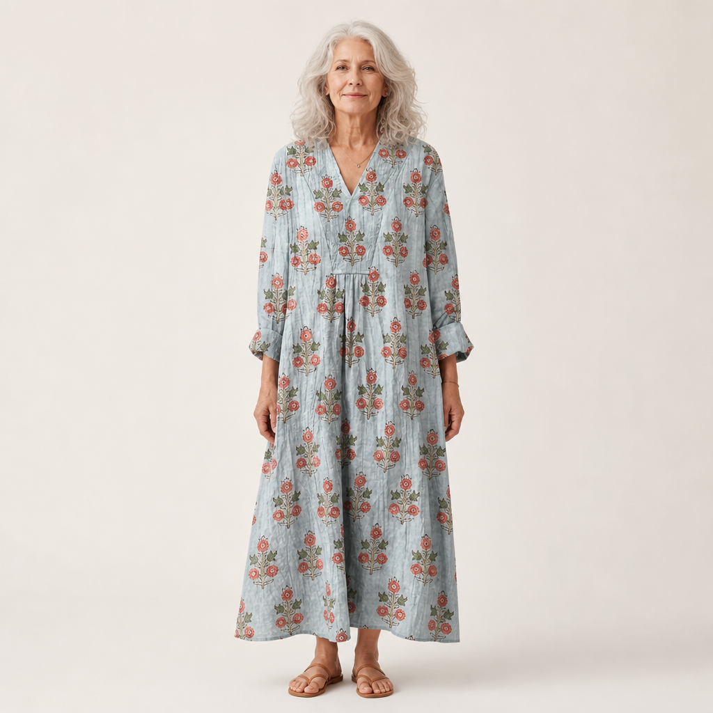 Chloé - Flatterende Gedrukte Zomerjurk