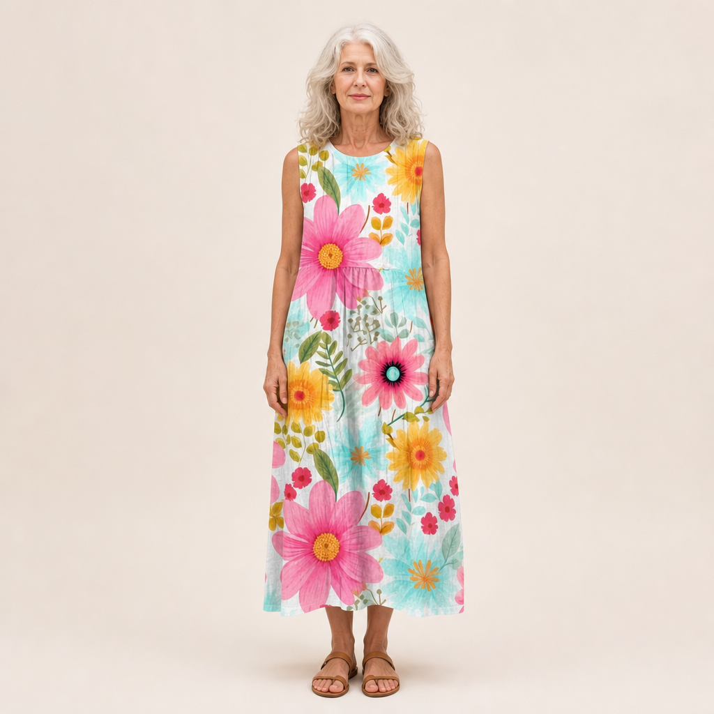 Manon - Comfortabele Zomerjurk zonder Mouwen