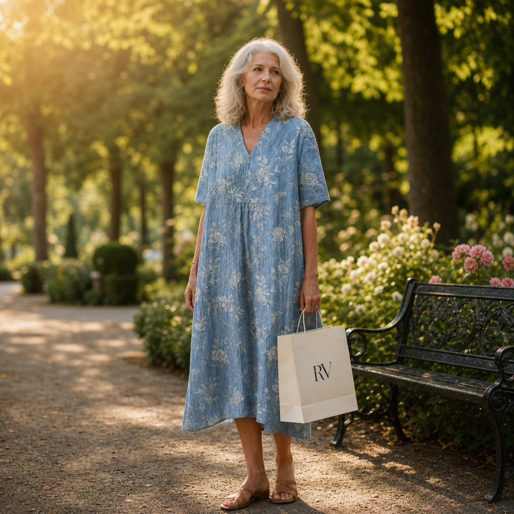 Geneviève - Flatterende Gedrukte Zomerjurk