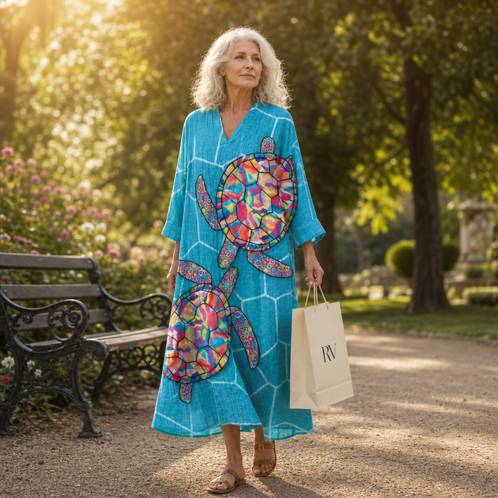 Éloïse - Flatterende Geprinte Zomerjurk