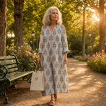 Chloé - Flatterende Gedrukte Zomerjurk
