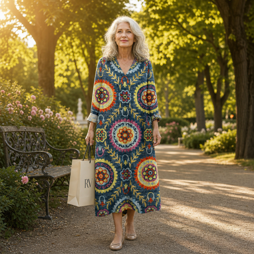 Amélie - Flatterende Gedrukte Zomerjurk