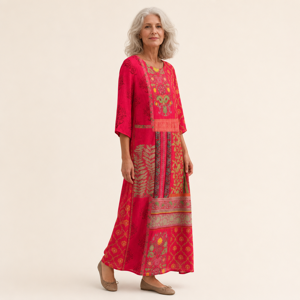 Iris - Lange, vloeiende, chique en comfortabele jurk