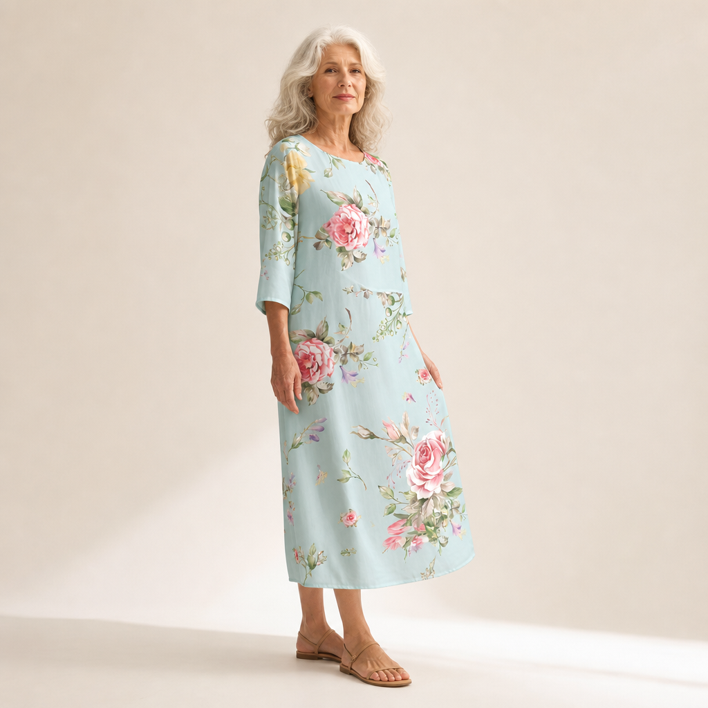 Rosalie - Lange, vloeiende, chique en comfortabele jurk