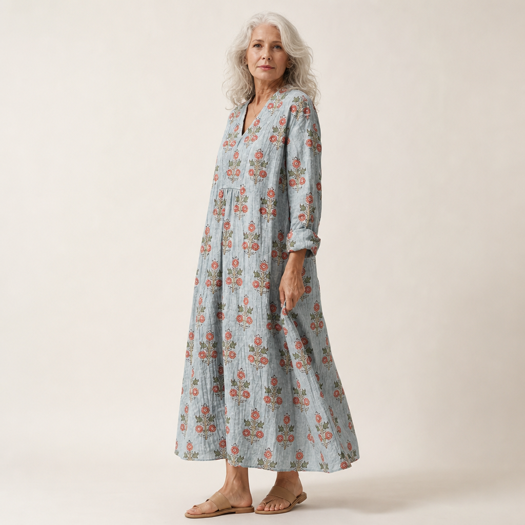 Chloé - Flatterende Gedrukte Zomerjurk