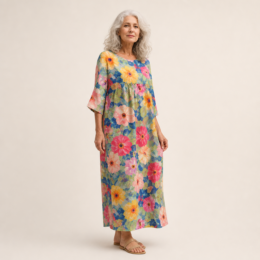 Solène - Lange, vloeiende, chique en comfortabele jurk
