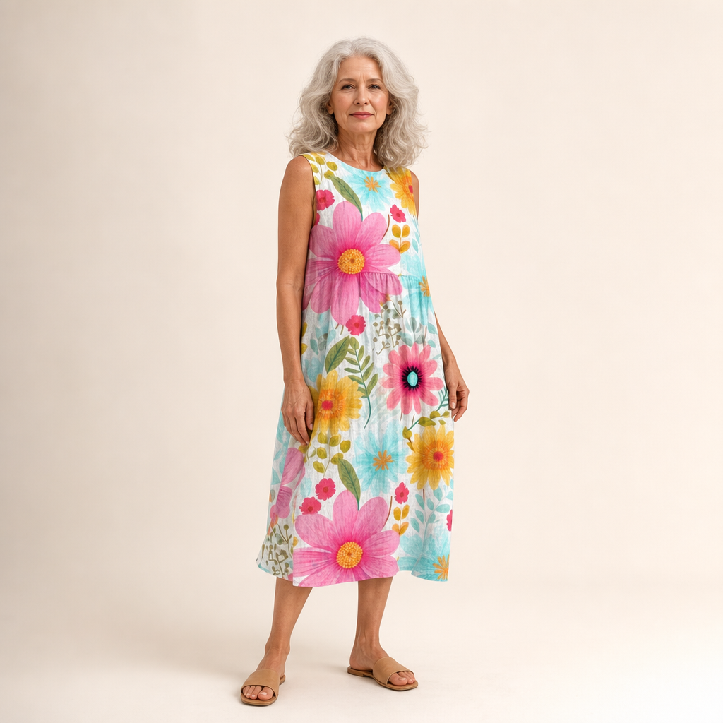 Manon - Comfortabele Zomerjurk zonder Mouwen