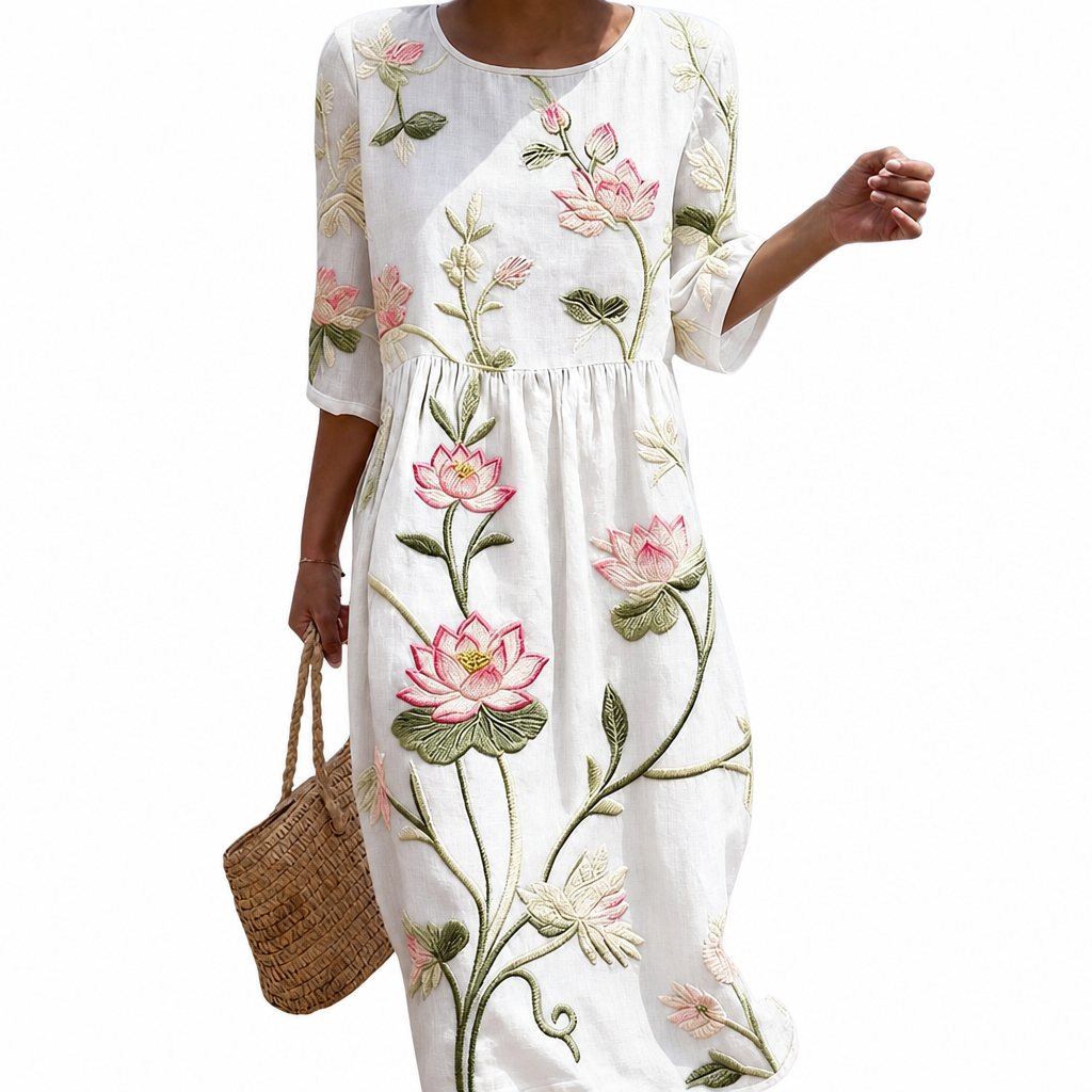 Solène - Casual dames jurk met bloemenpatroon.
