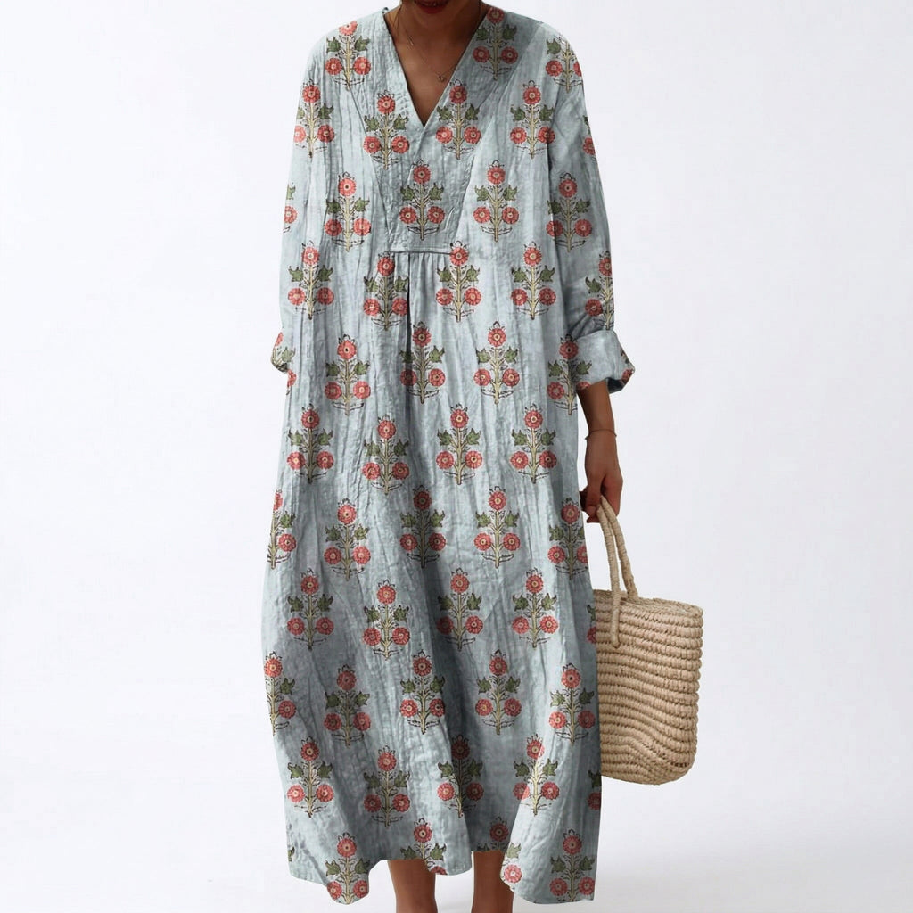 Chloé - Flatterende Gedrukte Zomerjurk