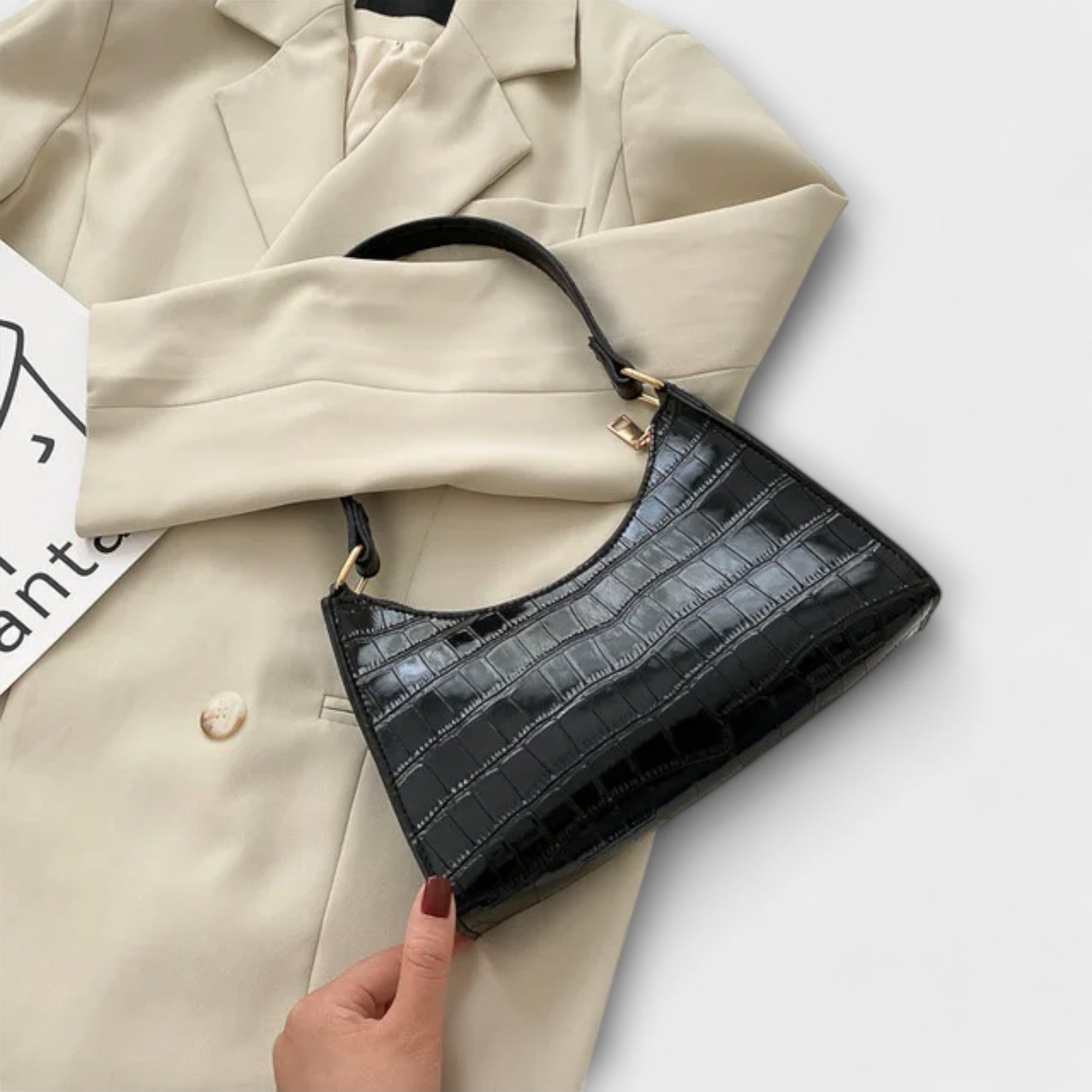 Leonore | Glanzende Leren Tas