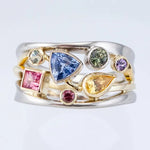 Vintage Bunter Zirkonia Ring