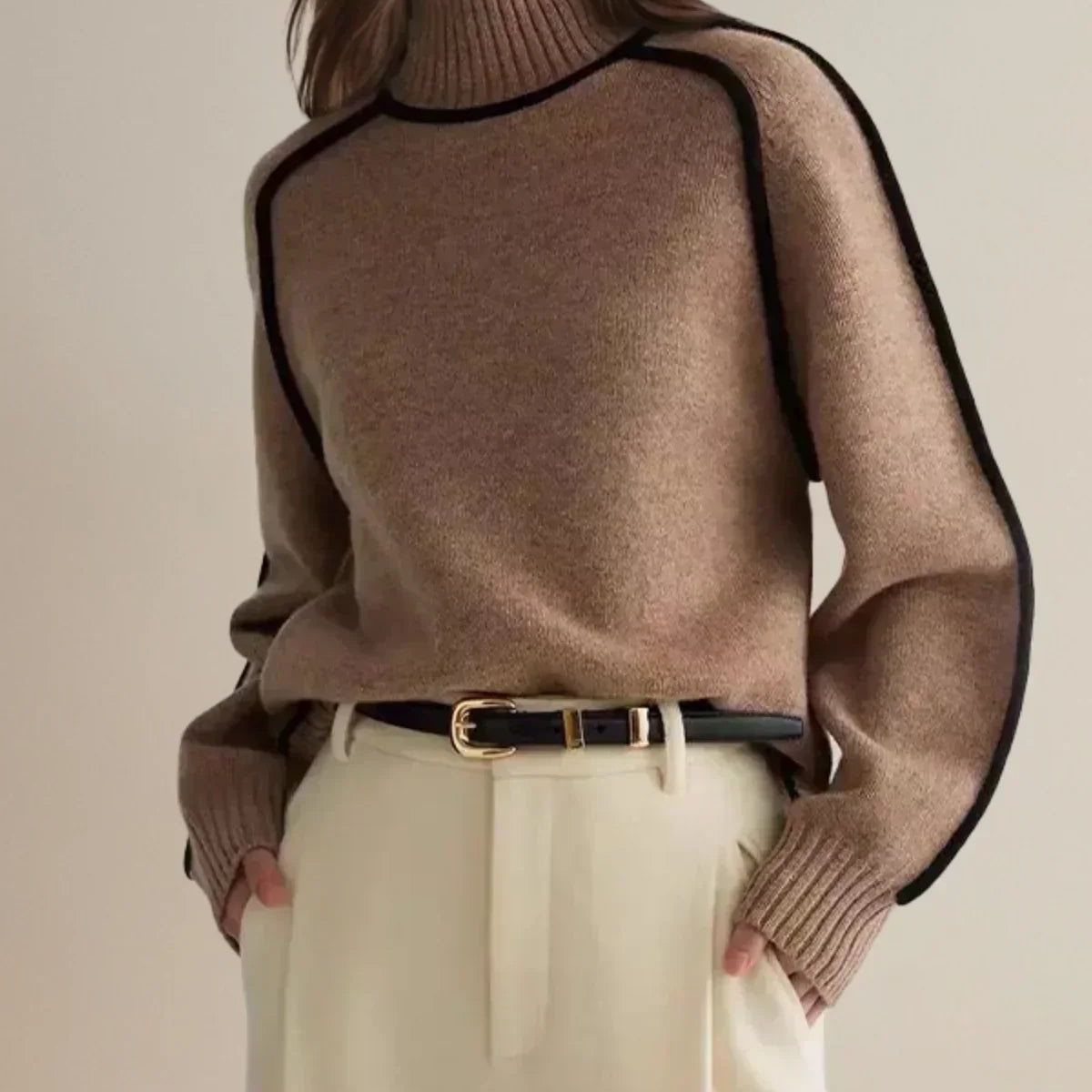 Carine | Elegante trui met een hoge kraag
