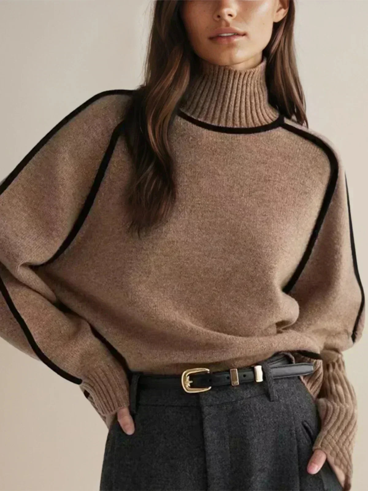 Carine | Elegante trui met een hoge kraag