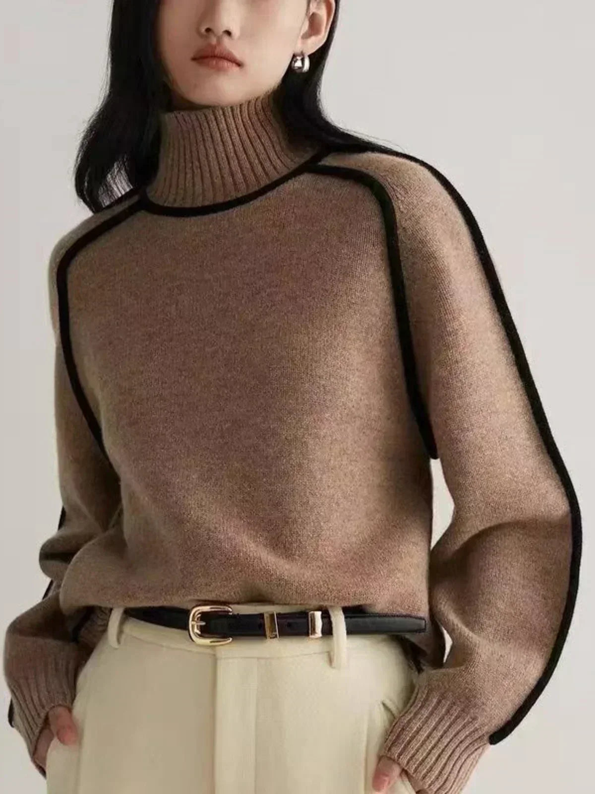 Carine | Elegante trui met een hoge kraag