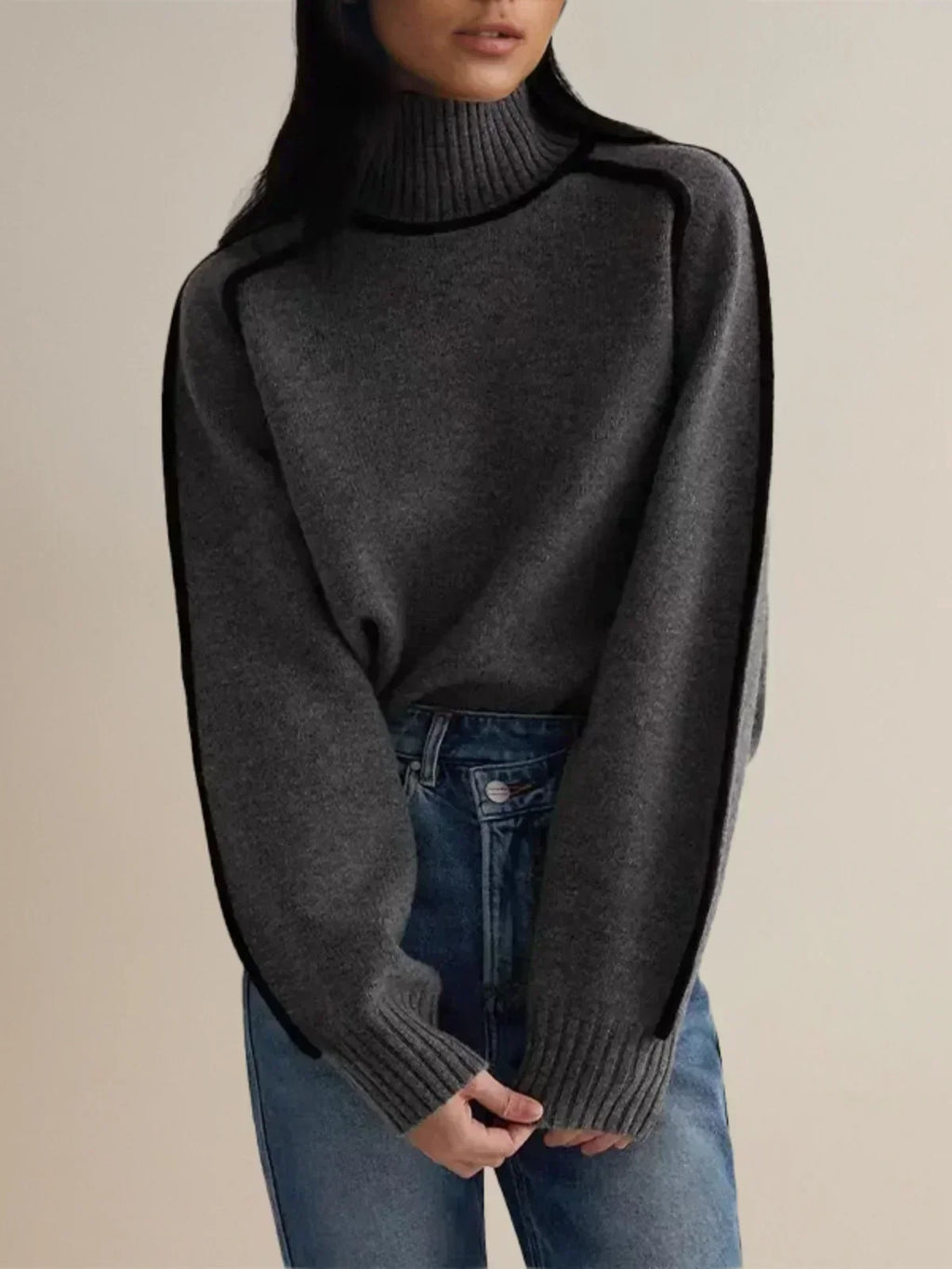 Carine | Elegante trui met een hoge kraag