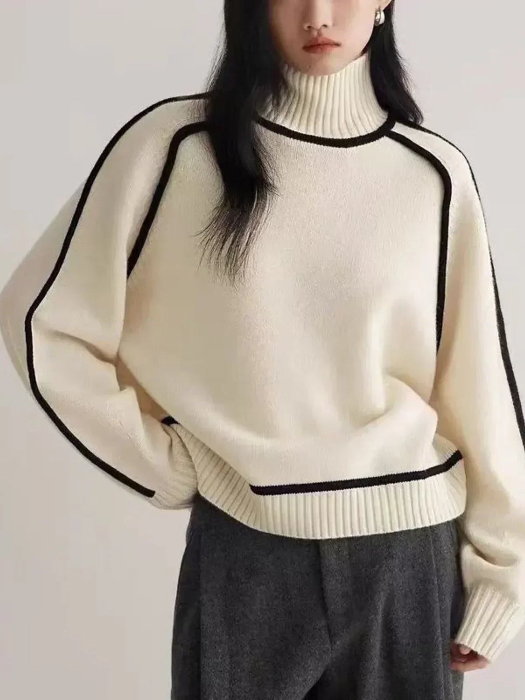 Carine | Elegante trui met een hoge kraag