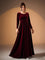 Tilda | Maxi Jurk in Fluweel met Lange Mouwen