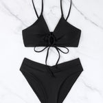 Miranda | Tweedelig Bikini Set met Knoop aan de Voorkant