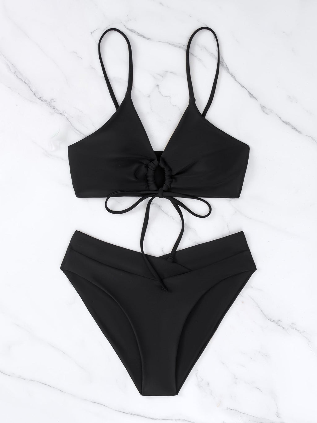 Miranda | Tweedelig Bikini Set met Knoop aan de Voorkant