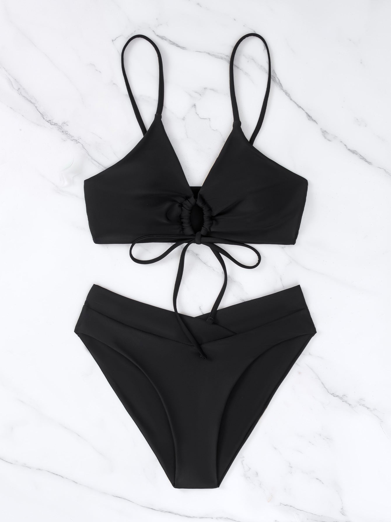 Miranda | Tweedelig Bikini Set met Knoop aan de Voorkant