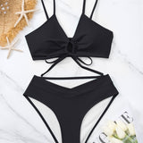 Miranda | Tweedelig Bikini Set met Knoop aan de Voorkant