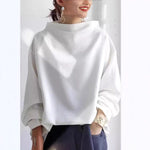 Nora | Casual top met hoge kraag