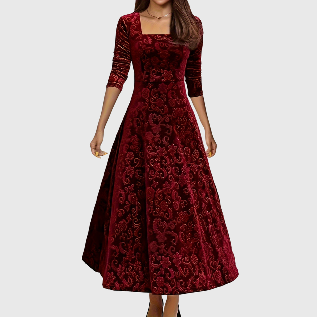Isa | Maxidress Elegante met Patroon