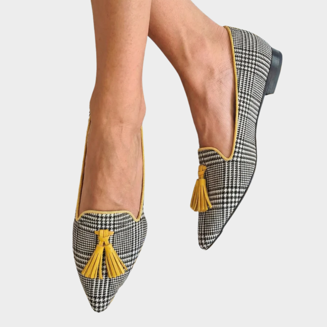 Odessie - Moderne geruite mocassins