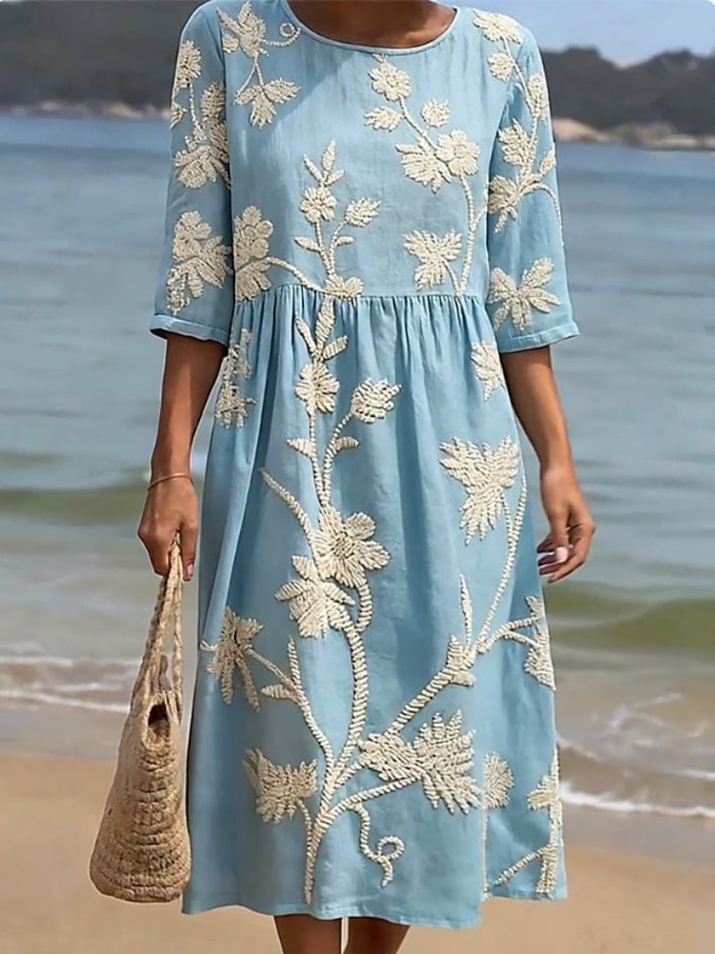 Héloïse - Casual damesjurk met bloemenprint.