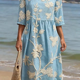 Héloïse - Casual damesjurk met bloemenprint.