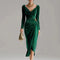 Sandra | Elegante Midi Jurk van Fluweel