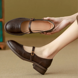 Manon | Klassieke en Comfortabele Mary Janes van Leer