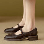 Manon | Klassieke en Comfortabele Mary Janes van Leer