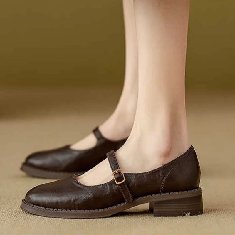 Manon | Klassieke en Comfortabele Mary Janes van Leer