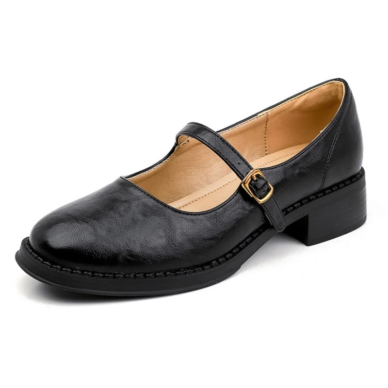 Manon | Klassieke en Comfortabele Mary Janes van Leer