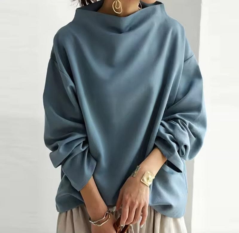 Nora | Casual top met hoge kraag