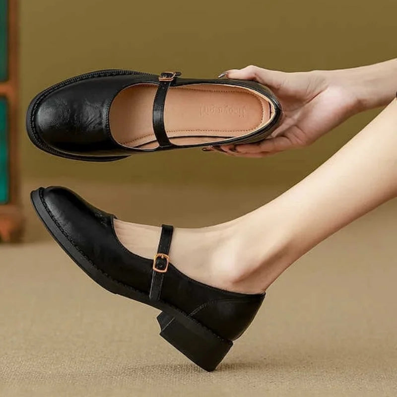 Manon | Klassieke en Comfortabele Mary Janes van Leer