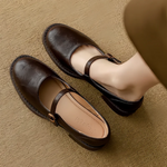 Manon | Klassieke en Comfortabele Mary Janes van Leer