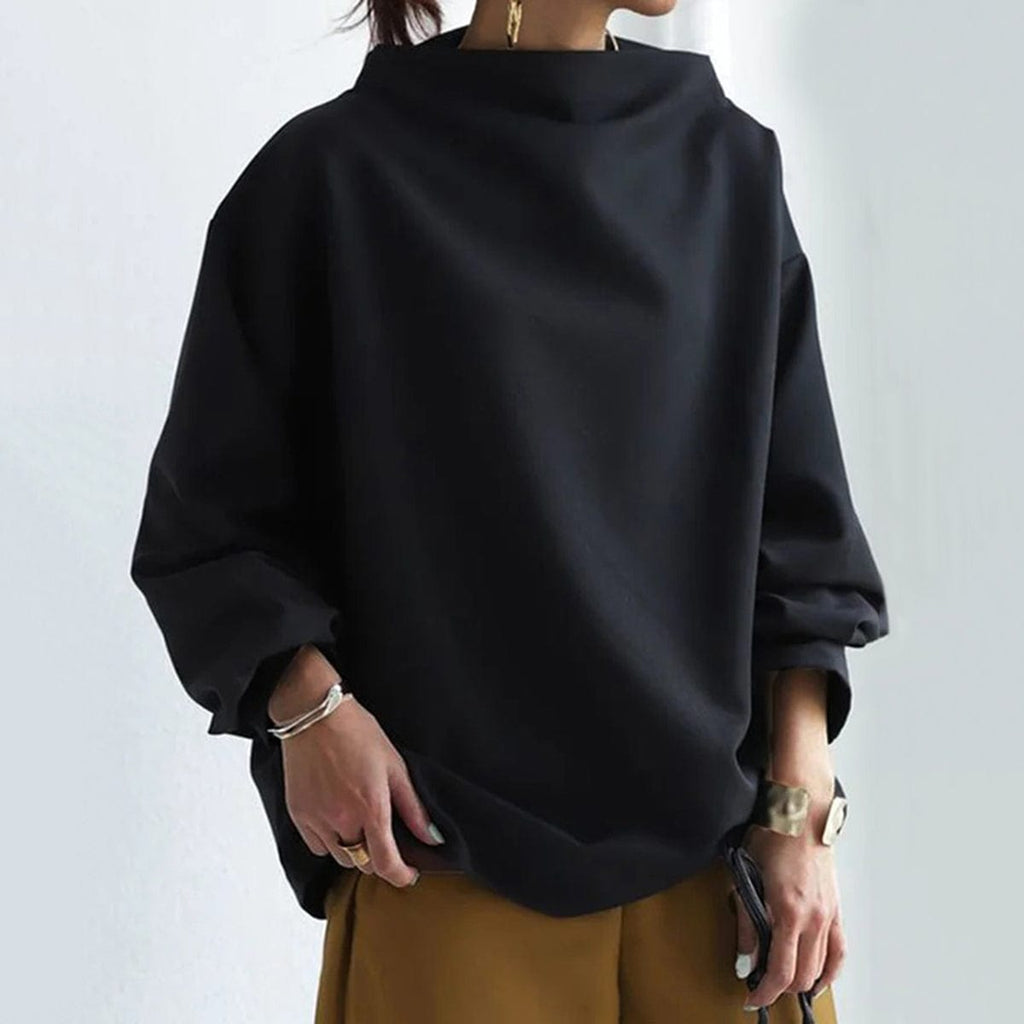 Nora | Casual top met hoge kraag