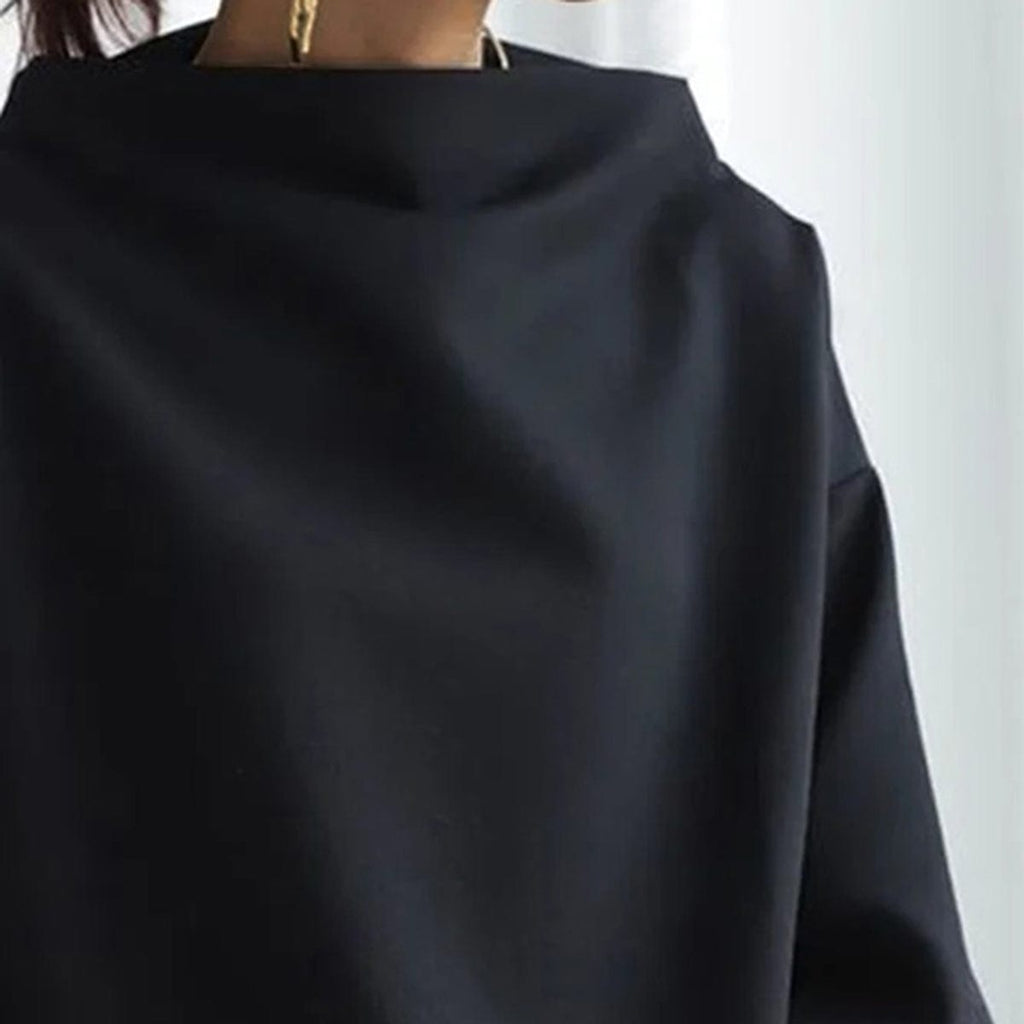 Nora | Casual top met hoge kraag