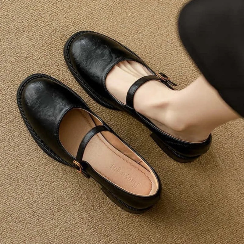 Manon | Klassieke en Comfortabele Mary Janes van Leer