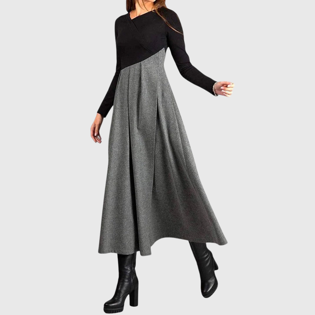 Monique | Elegante Maxi Jurk met Lange Mouwen